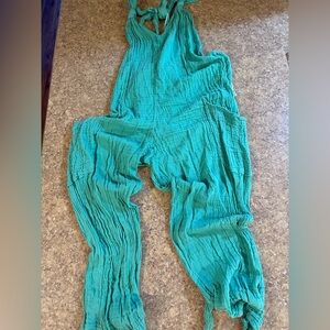 Free People Teal Jumpsuit